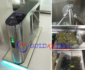 Tourniquet de trépied semi-automatique commandé par RFID pour la cantine de personnel avec le moteur efficace de tourniquet - Product Image 2