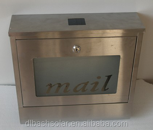 Convenient solar powered lighted post mailbox Parcel Delivery Box