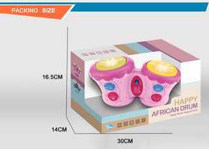 Bébé musical jouet heureux <span class=keywords><strong>africain</strong></span> rose tambour - Product Image 5