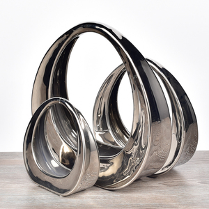 Personalizzato a buon mercato decorazione dell'hotel di ceramica argento ornamentali nordic <span class=keywords><strong>moderno</strong></span> decorazione della <span class=keywords><strong>casa</strong></span> pezzi - Product Image 2