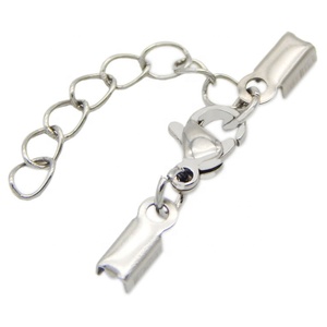 Gros BRICOLAGE tube de raccordement pour chaîne En Cuir En Acier Inoxydable Fermoirs bijoux Résultats 2.5mm/3.5mm/4.5mm/6mm - Product Image 6