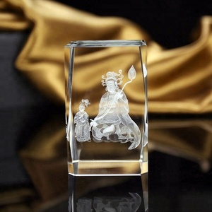 Großhandel K9 Clear Blank glasbausteine Geschenke Gravur <span class=keywords><strong>Buddha</strong></span> statue Kristall 3D laserkristall Cube