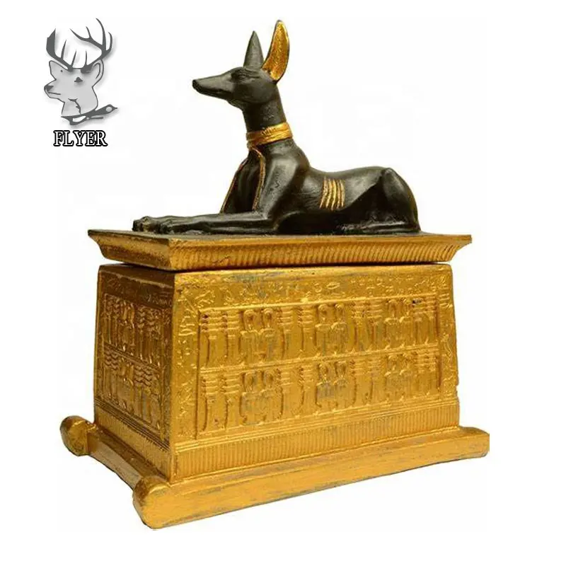 Estátua de resina para decoração de casa, estátua grande de Anubis egípcio, atacado