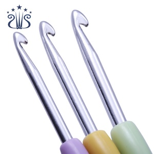 8pcs/<strong>set</strong> Wholesale Plastic Handle <strong>Crochet</strong> <strong>Hook</strong> Aluminum <strong>Crochet</strong> <strong>Hook</strong> <strong>Set</strong> - Product Image 5