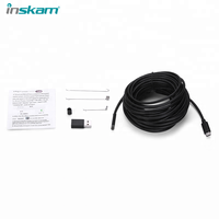 Caméra d'inspection endoscopique Inskam 5,5 mm 1,5 m avec 6 LED USB Type-C, boroscope étanche pour Android/PC