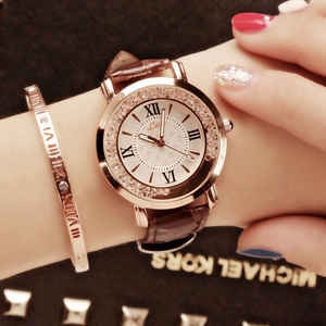 >>> Che scorre Strass Moda <span class=keywords><strong>Donna</strong></span> Orologio Al Quarzo Femminile Cuoio DELL'UNITÀ di elaborazione Delle Signore Elegante Orologio - Product Image 5