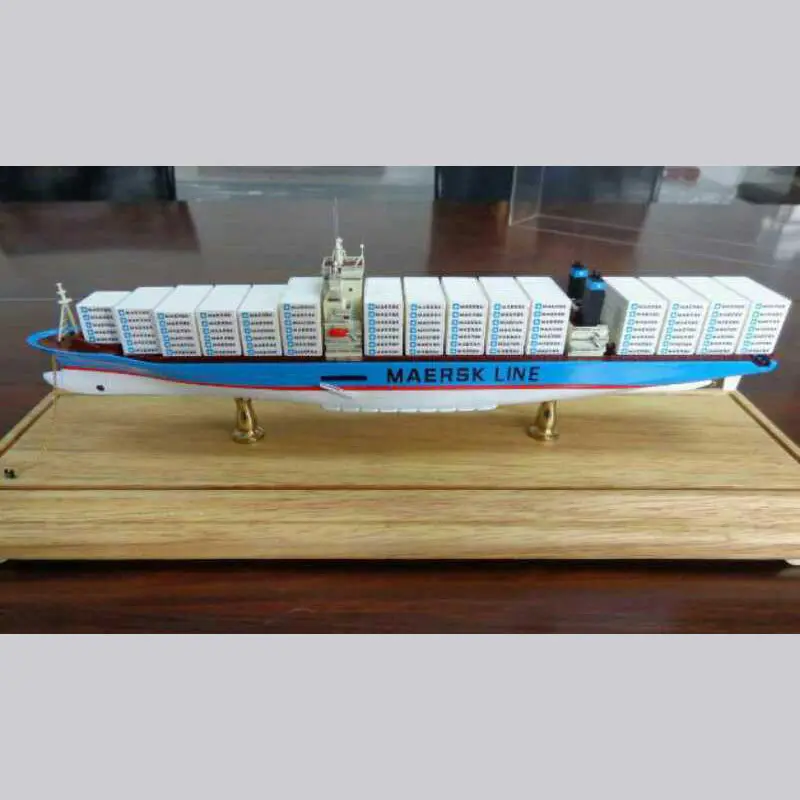 3d Metalen 1/100 Schaal Cargo Schip Model Boot 1/200 Container Schip Model Voor Weergave