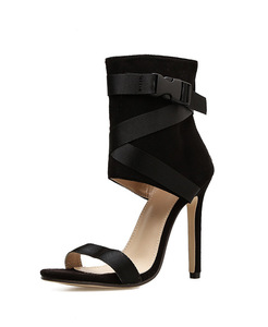 CSS17 Sandalias de tacón alto para mujer Tendencias de moda Temporada de verano Suede Upper Sexy High Heels - Product Image 6