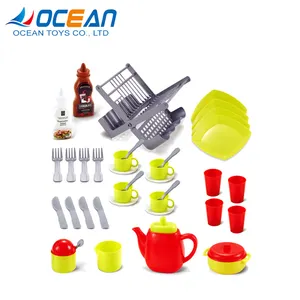 Trẻ em bán buôn đồ chơi nhà bếp sets plastic đồ chơi ấm trà OC0267445