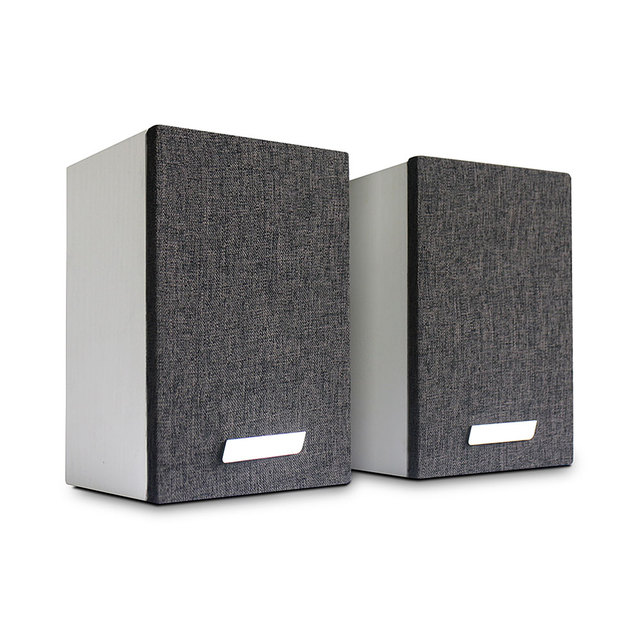 Audio Wired Amplifier Wooden Computer Speaker