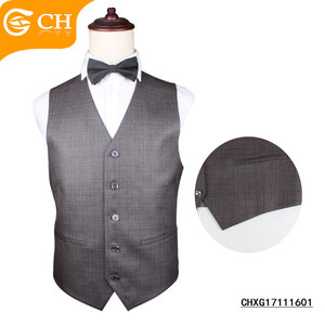 เสื้อกั๊กผ้าฝ้ายลายทางมีกระเป๋า - Product Image 4