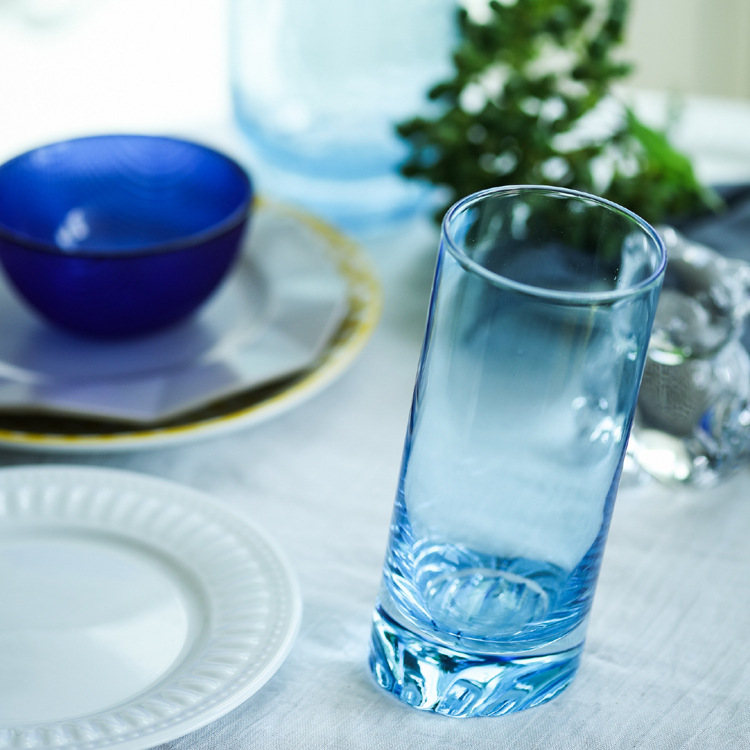 drinking glass cup,spray color slant drinking glass,colored shot glass cup