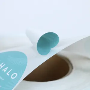 Label Printing Companies Custom Waterproof Round Circle Logo Vinyl Sticker Printing Personalized Permanent Label Printing