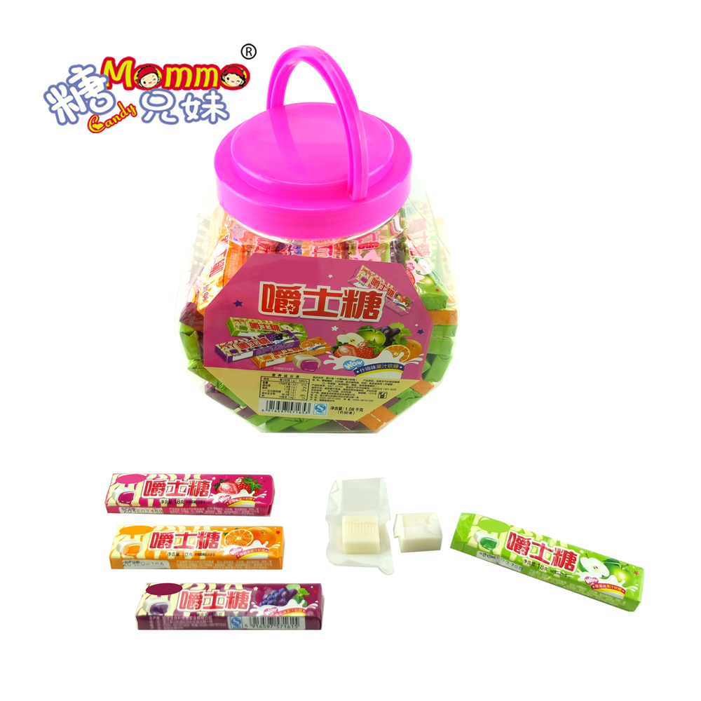 Банки для упаковки трубки с несколькими вкусами конфеты сладкий фрукт мягкие жевательные конфеты