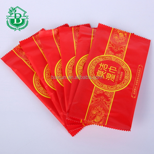 Emballage individuel personnalisé impression <span class=keywords><strong>restaurant</strong></span> individuellement enveloppé lingettes humides sous étiquette privée - Product Image 2
