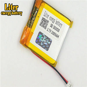 Plug 1.5-2 P 303030 lithium battery 300 mah lithium polymer lipo rechargeable battery li ion solar lithium battery with PCM - Product Image 1