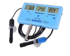 เครื่องวัดอุณหภูมิมัลติฟังก์ชันแบบ5-In-1,เครื่องวัดค่าPH, CF, EC, TDS (Ppm) สำหรับตู้ปลา - Product Image 2
