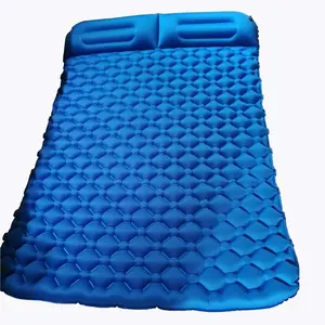 Colchoneta de dormir inflable aislada con almohada, colchoneta de dormir de senderismo natural de Camping autohinchable