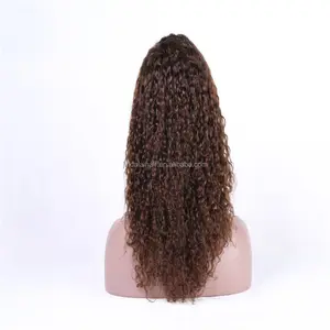Premade Stock Non Surgical Hair Transplants Brown Color Human Hair HD Full Lace Medical Wigs for African Women
