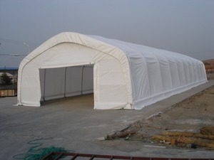 Magazzino Prefabbricato Economico con Struttura in Acciaio Zincato, <span class=keywords><strong>Copertura</strong></span> in PVC Impermeabile, Resistente ai Raggi UV e Ignifuga - Product Image 4