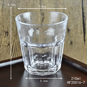 Juego de Vasos de Vidrio Ecológicos de 210 ml para Agua, Té, Jugo, Cerveza, Vasos de Whisky y Vino de Alta Calidad, Cristalería <span class=keywords><strong>Gibraltar</strong></span> - Product Image 4