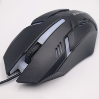 Souris de jeu en gros, souris optique USB avec rétroéclairage LED, ergonomique, filaire, 3 boutons, pour les joueurs sur ordinateur portable/PC/ordinateur de bureau