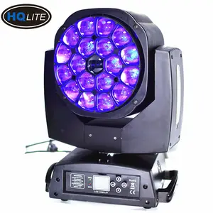 Guangzhou rgbw zoom bee eye 19*15w 4in1 led moving head wash beam stage light dj lighting event show party