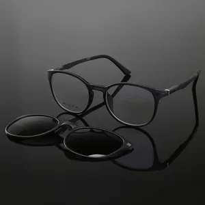 तैयार शेयर 2018 रंगीन TR90 चश्मा फ्रेम क्लिप पर चुंबकीय धूप का चश्मा