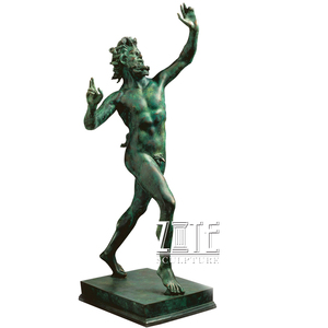 Escultura Danzante de <span class=keywords><strong>Fauno</strong></span> en Bronce Antiguo - Product Image 5