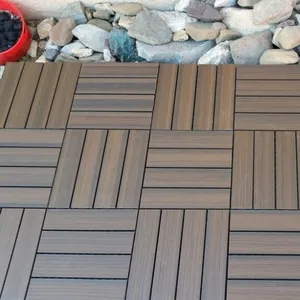 Bán Tốt Nhất! 300X300Mm 400X400Mm WPC Gỗ Nhựa Composite Decking/Sàn Decking Gạch Wpc Gạch