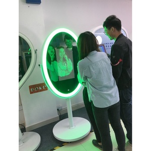 23.6 "Ovale Portable <span class=keywords><strong>Mariage</strong></span> Photomaton Miroir Smart Led Lumière pour les Événements de Fête Ringlight <span class=keywords><strong>Photobooth</strong></span> Vidéo Booth Kiosque - Product Image 6