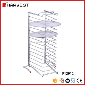 Cromado hornear pizza pan rack 14 y 15 estantes para pizzeria - Product Image 2