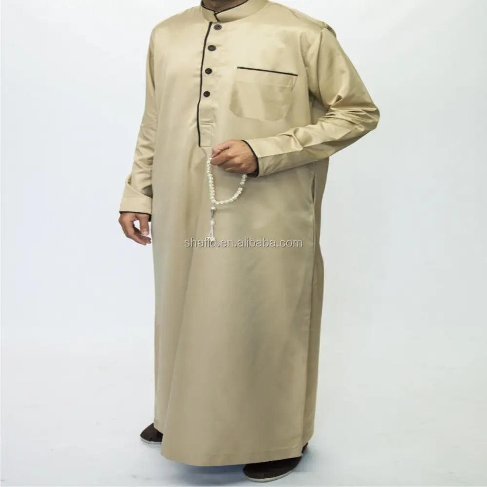 Al Haramain Saudi Phong Cách Ả Rập Jubba Thobe Hồi Giáo Người Đàn Ông Hồi Giáo Thawb Áo Váy