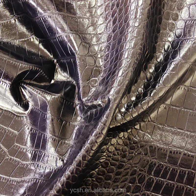 China New embossed snake skin leather pu synthetic leather