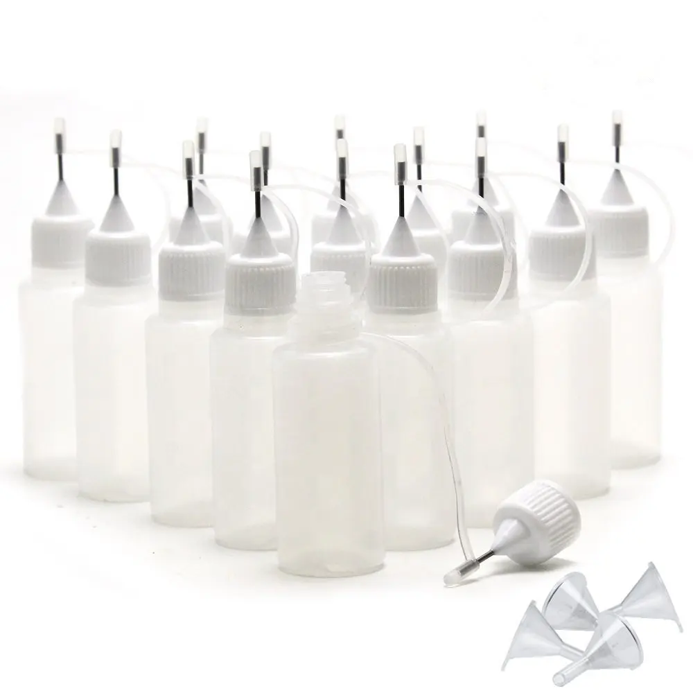 15Ml Stalen Naald Plastic Druppelflesje Tip Lijm Fles Met Trechters