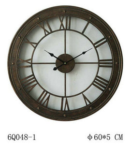<span class=keywords><strong>Horloge</strong></span> <span class=keywords><strong>murale</strong></span> Vintage en fer, chiffres romains surdimensionnés, rétro, européen - Product Image 6
