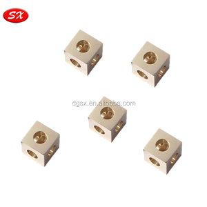 Customized Cnc Turned Lathe Cube <strong>Candle</strong> <strong>Holder</strong> CNC Machined <strong>Brass</strong> Solid Metal Cube - Product Image 2