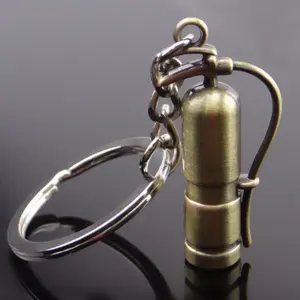 Mini Fire Extinguisher shaped metal keychains/ Custom keuchains