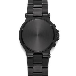 Montre-bracelet sport pour homme en acier inoxydable, finition PVD noir <span class=keywords><strong>DLC</strong></span>, chronographe, couronne vissée, bracelet en cuir/silicone, 43 mm - Product Image 4