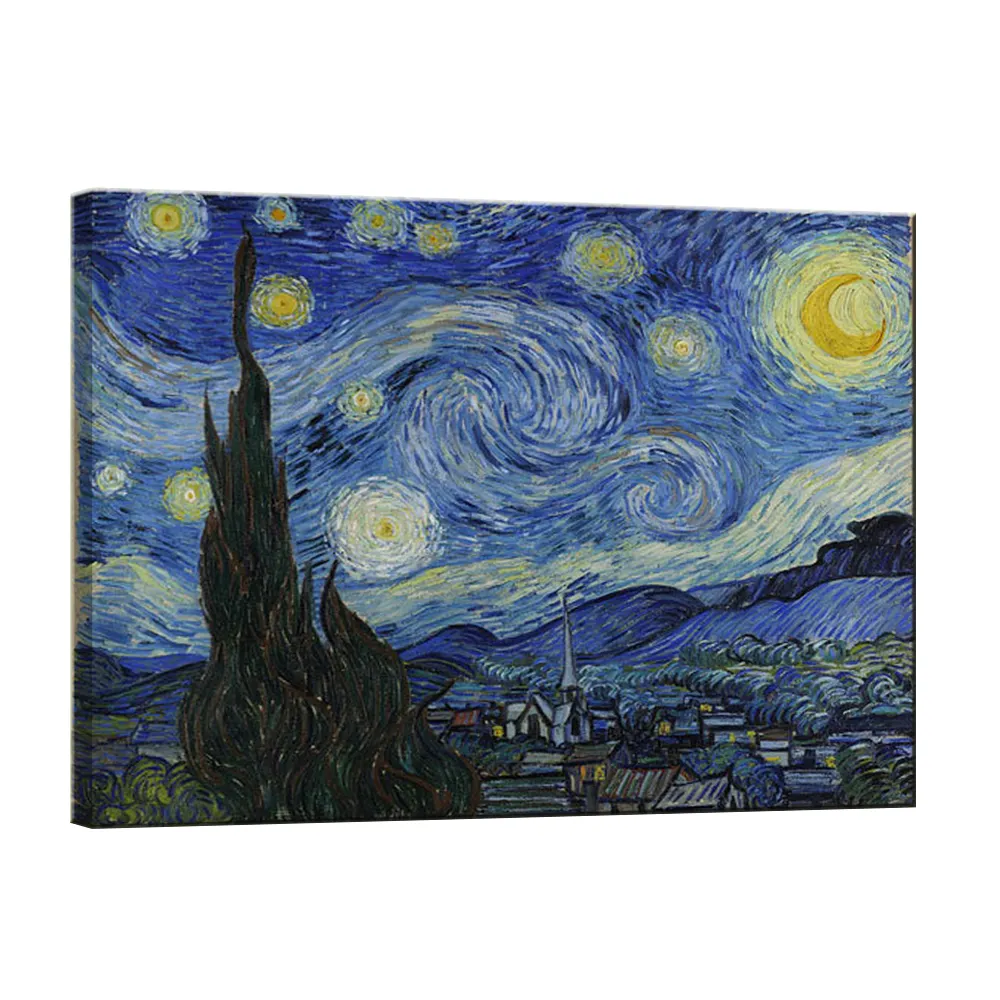 Известный пейзаж Винсента Ван Гога, расписанный вручную, холст, Масляные картины, звездная ночь, репродукции из Китая
