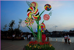 Decoración Navideña Comercial, Estatua Gigante de Fibra de Vidrio con Forma de Piruleta para Tienda de Dulces, Escena Navideña - Product Image 2