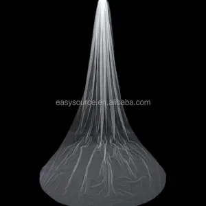Cheap Long Veil 3M Plain Bridal Veils Tulle veils with comb