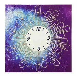 <span class=keywords><strong>Orologio</strong></span> <span class=keywords><strong>da</strong></span> <span class=keywords><strong>Parete</strong></span> Moderno e Alla Moda con Pittura Diamantata, 60*60CM, <span class=keywords><strong>Blu</strong></span> Navy, <span class=keywords><strong>Orologio</strong></span> al Quarzo Fai-<span class=keywords><strong>da</strong></span>-Te Senza Cornice per Soggiorno - Product Image 3