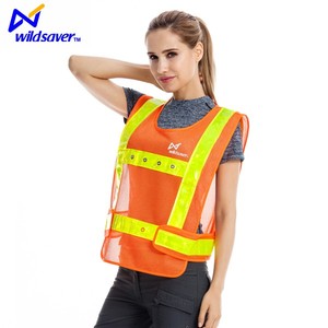 Cremallera Frontal De Utilidad Inspector De Seguridad de alta Visibilidad <span class=keywords><strong>Chaleco</strong></span> Reflectante Con Tiras - Product Image 5