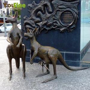 Estátua canguru de metal do tamanho da vida do animal bronze para o jardim - Product Image 2