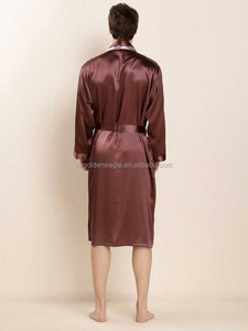 attraente di seta degli uomini delle donne pigiama abiti di seta pura paio accappatoi - Product Image 5
