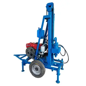 OC-240L Usage Domestique Mini Barre de Tirage Type Grandes Roues Diesel De Puits D'eau de Forage Machine De Forage Prix Fabriqué En Chine