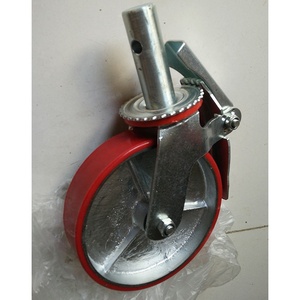الثقيلة سلم عجلة الحديد الزهر المطاط سقالة دوارة عجلات كراسي مع قفل الفرامل - Product Image 6