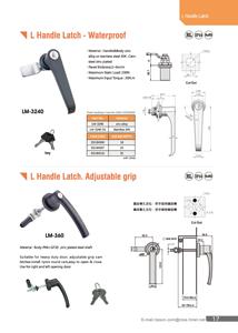 LM-3240 <span class=keywords><strong>L</strong></span> hình dạng có thể điều chỉnh Grip điện Bảng điều khiển cửa khóa Cam <span class=keywords><strong>Latch</strong></span> - Product Image 2