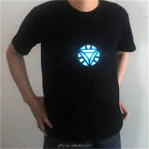 Custom-Made Old <strong>Skull</strong> China Led Merino Wool Light up T-shirt T Shirt <strong>Tshirt</strong> - Product Image 2